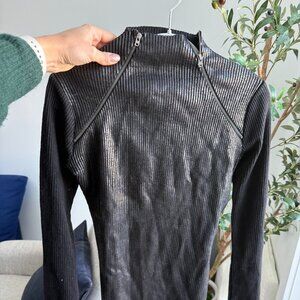 Moto Chic Faux Leather Top